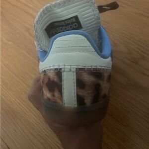 Adidas Kids' White and Leopard Print Sneakers